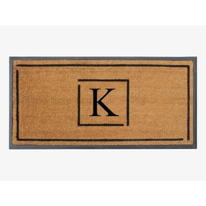 A1HC Natural Coir Monogrammed Doormat, Anti-Shed Treated Durable Front Door Mat for Outdoor Entrance, Easy to Clean Entrymat 24"x48" - 1 of 4