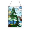 Chloe Lighting Nature Landscape Style Stained Glass Window Panel 20" Tall - 2 of 4