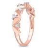 EVERLY JEWELRY | Rose Plated Sterling Silver 1/5 CT TGW White Topaz Fashion Ring - 2 of 4