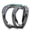 Slickblue Multi-Color Synthetic Crystal Ring, Light Black Stainless Steel, Women’s Daily Wear Pave Ring, Sizes 5-10 - 4 of 4