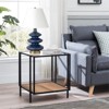 Black Bronze and Rustic Oak Side Table - Henn&Hart - 2 of 4