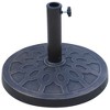 Okak Round Resin Umbrella Base with Easy Setup Design, Umbrella Stand with Beautiful Decorative Pattern, Patio Umbrella Base for Deck, Bronze - 2 of 4