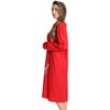 Just Love Womens Nightgown - Long Sleeve Henley Oversized Sleepwear Gown - 2 of 3
