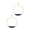 SHINE by Sterling Forever Enamel Circle Stud Hoop Earrings - 3 of 4