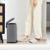 1.3 Gallon/5L Bathroom Trash Can with Lid, Stainless Steel Kitchen Trash Can, Soft Close Step-On Pedal, Fingerprint-Resistant Finish - 3 of 4