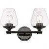 Livex Lighting Willow 2 - Light Vanity in  Black Chrome - 4 of 4