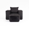 GDFStudio Shade Modern Corduroy Compressed Sofa with Ottoman and Pillow - 2 of 4