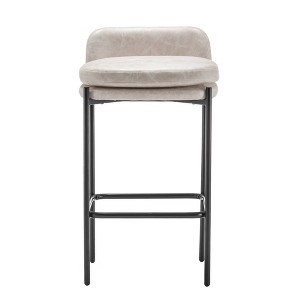 Modern Mid-Back Counter Height Barstool - WOVENBYRD - 1 of 4