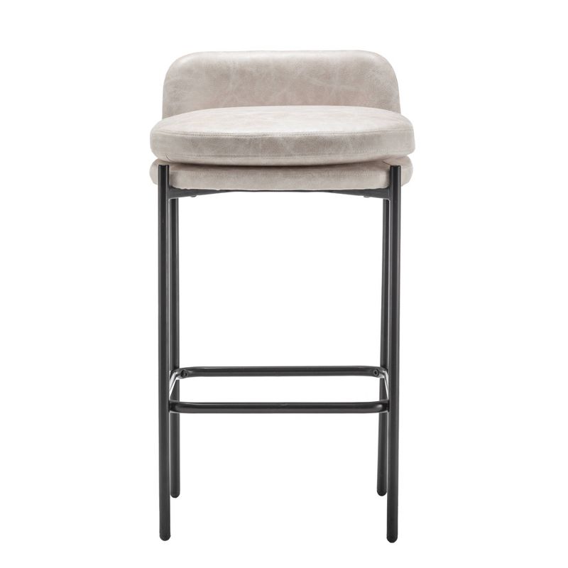 Modern Mid-Back Counter Height Barstool - WOVENBYRD, 3 of 11
