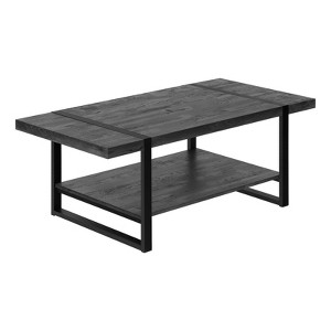 FONTOI Accent Table with Thick, Wide Tabletop and Smaller Lower Shelf, Console Table for Living Room, Bedroom, Entryway, Black, 23.75"*17.75"*47.25" - 1 of 4