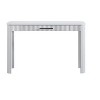 Vynxaria Casual Transitional Writing Desk - White, Reeded Fronts, 1 Storage Drawer, Birch Veneers - 2 of 4