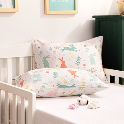 2 Pack Jersey Cotton Toddler Pillowcases, Envelope Travel Pillowcases - NTBAY