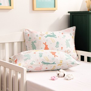 2 Pack Jersey Cotton Toddler Pillowcases, Envelope Travel Pillowcases - NTBAY - 1 of 4