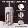 VEVOR Manual Sausage Stuffer, 7LBS/3L Capacity, Two Speed 304 Stainless Steel Vertical Sausage Stuffer, Sausage Filling Machine, Silver - 4 of 4