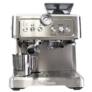 Kenmore Espresso Machine With Grinder & Milk Frother Stainless Steel: Electric Coffee Maker, Dishwasher-Safe Parts, 2.5L Capacity - 1 of 4
