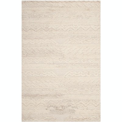 SAFAVIEH Cape Cod Victoria Braided Area Rug, 8' x 8' Round, Ivory/Red 