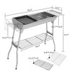Winado 39 in. Stainless Steel Portable Charcoal Grill - 3 of 4