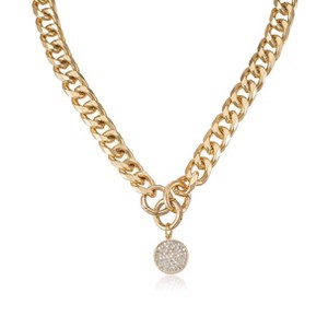 Crystal Disc Charm and Chain Necklace - Ettika - 1 of 3