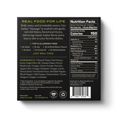 Abbot's Plant-Based Italian Sausage - 10oz