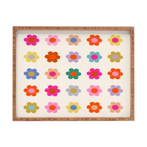 Daily Regina Designs Retro Floral Colorful Print Rectangular Tray - Deny Designs - 1 of 2