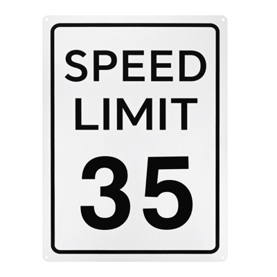 Unique Bargains Aluminum Weather Resistant Waterproof Rust Free Traffic Sign 1 Pc