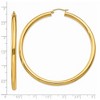 Black Bow Jewelry 4mm, 14k Yellow Gold Classic Round Hoop Earrings, 65mm (2 1/2 Inch) - 3 of 4