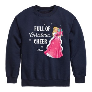 Boys' - Disney - Full Of Christmas Cheer Aurora Graphic Long Sleeve Fleece Sweatshirt - 1 of 4