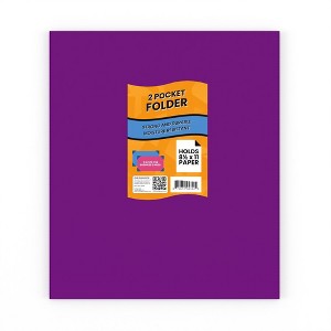 94344: Purple Paper Folders, No Holes (100 Packs) - 1 of 4