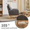 Okak Modern Rocking Accent Chair Armchair with Side Pocket and Upholstered Comfy High Backrest Glider Chair for Bedroom Lounge Nursery - 4 of 4
