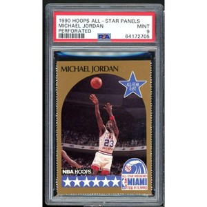 Michael Jordan Card 1990-91 Hoops All-Star Panels Perforated #nno PSA 9 - 1 of 2
