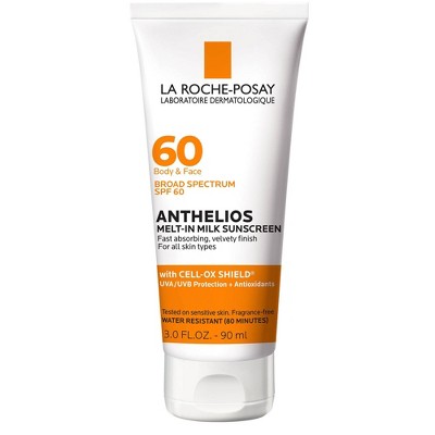 La Roche Posay Anthelios Sunscreen, Melt In Milk Lotion Face and Body Sunscreen - SPF 60 - 3oz