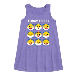 - Baby Shark - Today I Feel Graphic Sleeveless Aline Dress - 1 of 4