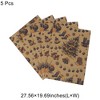 Unique Bargains Gift Wrap Paper Christmas Yellow Kraft 27.56"x19.69" 5Pcs - 3 of 4