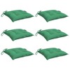 vidaXL - Set of 6 Green Pallet Cushions 19.7"x19.7"x2.8", Outdoor/Indoor Oxford Fabric Seat Pads for Lounge, Patio, Garden, Family Room Seating - 3 of 4