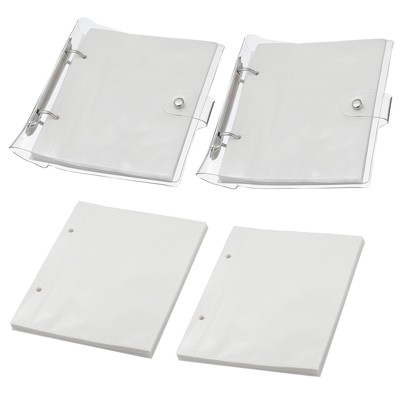 Unique Bargains PU Material Waterproof Double-sided Refillable Mini Photo Album with 100 Pockets 2 Pcs