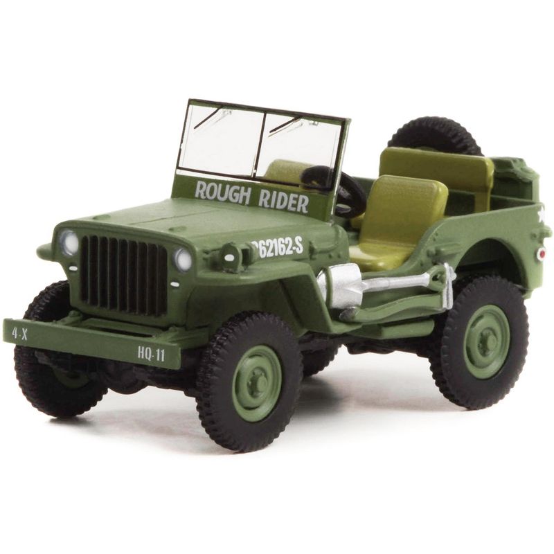 1942 Willys MB Jeep #20362162-S Green "U.S. Army World War II - Rough Rider" "Battalion 64" 1/64 Diecast Model Car by Greenlight, 2 of 4