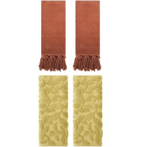 REGALWOVEN 4 Pcs Cotton Bathroom Hand Towel with Tassel 14" x 30" - 1 of 4