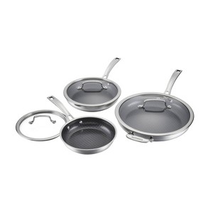 Cuisinart 6pc (8" ,10"and 12") FusionPlus Stainless Steel Skillet Set with Lids - 1 of 4