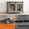 37 Inch Dog Crate Furniture, Indoor Dog Cage with Sliding Barn Door, Flip Top Dog Kennel End Table with Removable Divider - 3 of 4