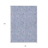 Sky Blue And Purple Floral Washable Indoor Outdoor Area Rug - 3 of 4