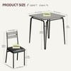 Dining Table for 2, Small Table and Chairs Set of 2, Square Dinette Set for 2 - 2 of 4