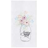 C&F Home Home Sweet Home Spring Embroidered Flour Sack Cotton Kitchen Towel