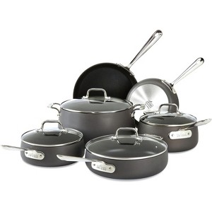 all-clad-ha1-hard-anodized-nonstick-cookware-set-10-piece - 1 of 4