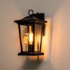C Cattleya 1-Light Matte Black Dusk to Dawn Outdoor Wall Light with Clear Tempered Glass - 3 of 4