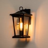 C Cattleya 1-Light Matte Black Dusk to Dawn Outdoor Wall Light with Clear Tempered Glass - image 3 of 4