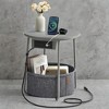 Side Table Side Table With Charging Station Drink Table Bedside Table Nightstand End Table Night Stand Round Side Table Small Side Table - 2 of 4