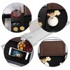 Unique Bargains Bathroom Adjustable Bamboo Bathtub Tray Bath Caddy with Extendable Side Tray 40.2" x 8.9" x 1.6" Black 1 Pc - 2 of 3