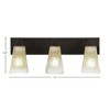 Toltec Lighting Apollo 3 - Light Vanity in  Dark Granite with 5" Square Amber Crystal Shade - 2 of 2
