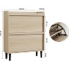 Nasitip Shoe Cabinet with Flip Drawers,Shoe Organizer Cabinet with Adjustable Shelf,Hidden Shoe Cabinet for Hallway, Living Room - 3 of 4