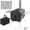 Outdoor Portable Wood Stove, 1610in³ Tent Stove,Wood Burning Stove for Camping,Cast Iron Wood Stove,Tent Heaters for Camping, Includes 6 Chimney - 2 of 4